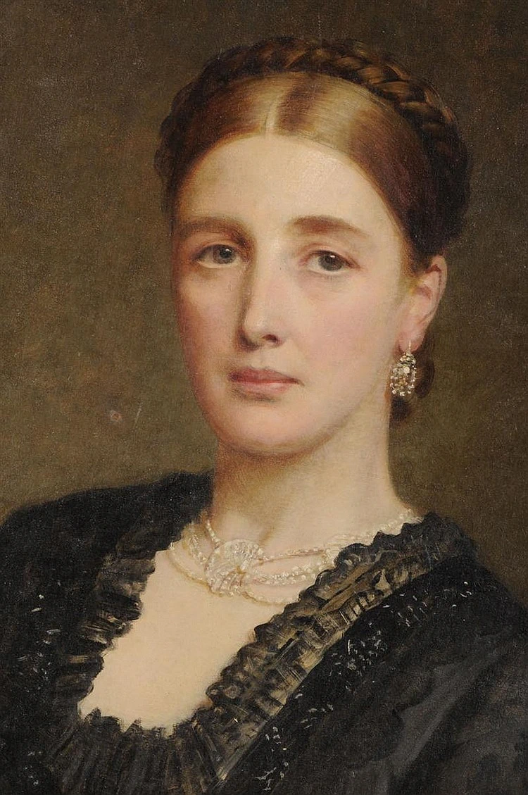 Ritratto di giovane donna con ventaglio - dettaglio